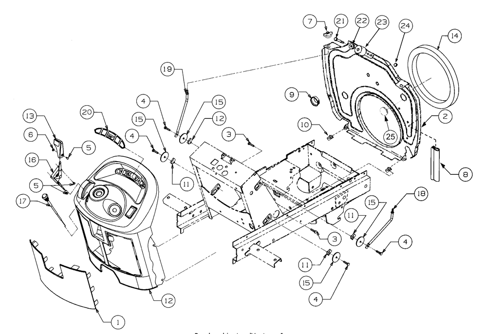 Bulkhead, Dash Panel And Engine Controls Diagram and Parts List for GT2186-44 13A298L710-13A298L712 Cub Cadet Lawn Tractor